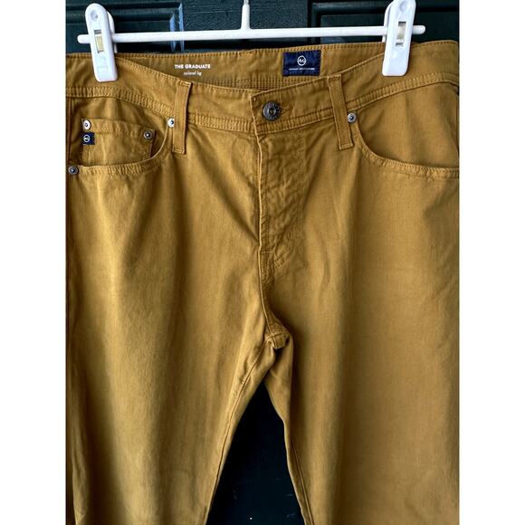 NWOT AG Adriano Goldschmied Graduate 32 x 32 Men's Warm Tan Gold Jeans - Picture 2 of 8